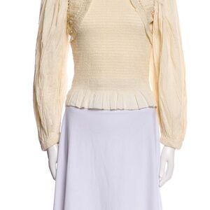 Sea New York Cream Textured Blouse